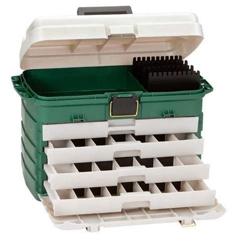 plano 4-drawer green metallic/silver tackle box on amazon|plano 4 tray tackle box.